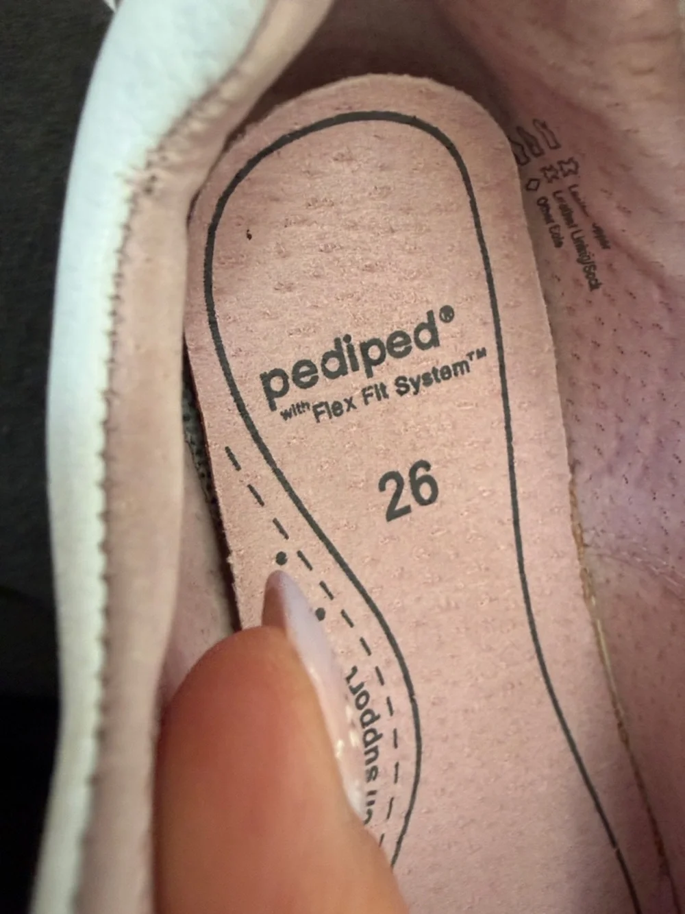 Pediped White Dress Shoes for Kids - size US 9 - 9.5, EU 26 - Picture 11 of 14